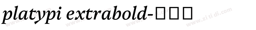 platypi extrabold字体转换